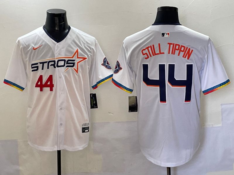 Men Houston Astros #44 Still Tippin White Four generations Joint Name 2025 Nike MLB Jersey style 31